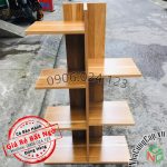Kệ Gỗ 5 Tầng 7 Ngăn Vuông Chữ T Để Sách Báo Hình Xương Rồng - NLMS-1882-KG5T