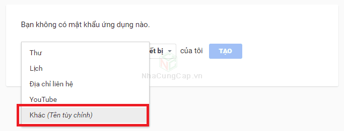 Hướng dẫn tạo mật khẩu ứng dụng cho Gmail