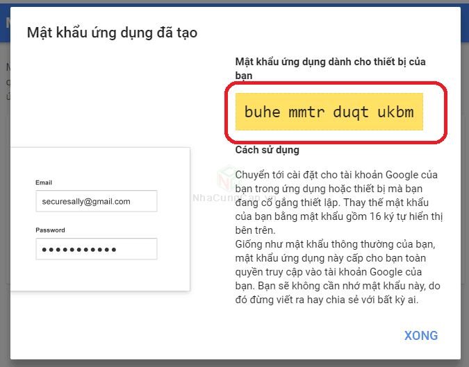 Hướng dẫn tạo mật khẩu ứng dụng cho Gmail