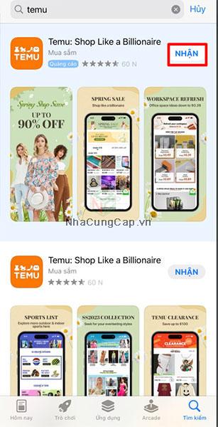  Tải app mua hàng Temu trên App Store